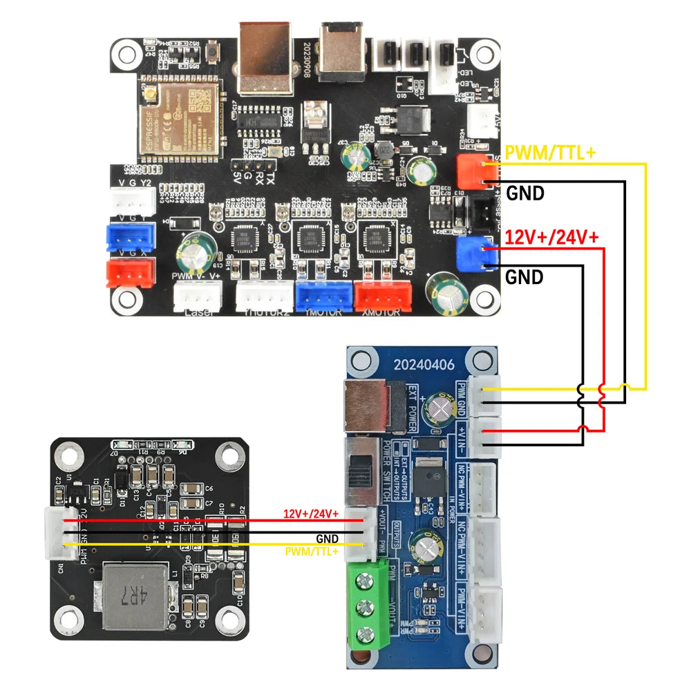 20W 40W 80W Laser Interface Driver Adapter Board for Laser Engraving Cutting Module Head Transfer Board for CNC Engraver Cutter