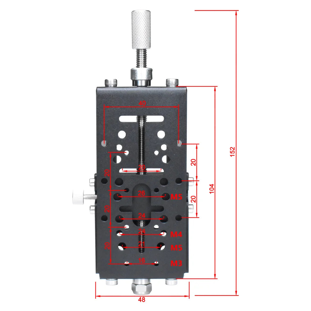 Z-Axis Height Adjuster Focus Adjuster Laser Module Mounting Frame Head Lifting Bracket for CNC Engraving Cutting Machine Slide